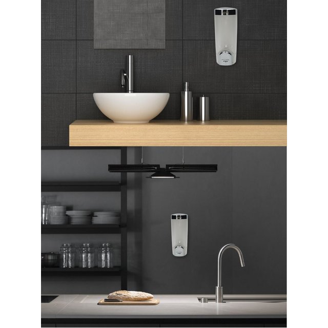 SVAVO Shower Soap Dispenser Wall mounted Shampoo Manual Liquid Soap Dispenser With Safety Lock for Bathroom Hotel Kitchen