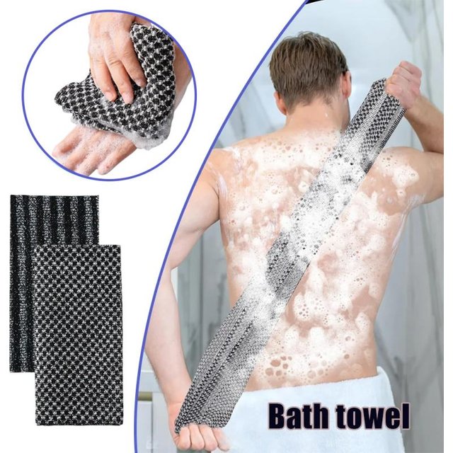 Ultra-Long Japanese Exfoliating Bath Towel Shower Scrubber Back Antibacterial Rich Foam Washcloth Multi-Use Shower Skincare