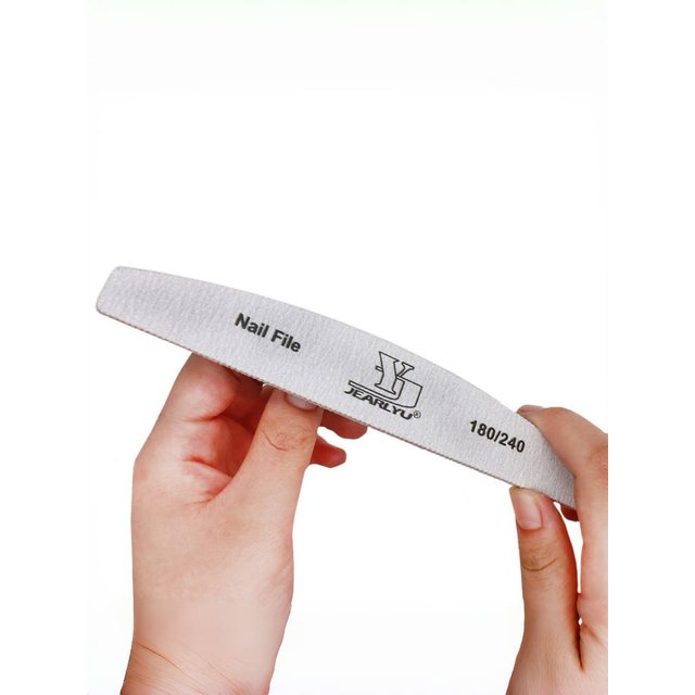 5/10/25/50Pcs Half Moon Nail Files 180/240Grit Professional Sturdy Manicure Pedicure Tool Gentle Shaping Nail Care DIY Tools