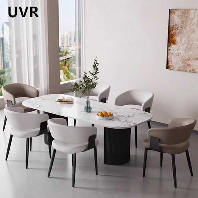 UVR Light Luxury Restaurant Chairs Home Kitchen Backrest Stool Furniture Living Room Hotel Dining Room Chairs Cafe Makeup Stools