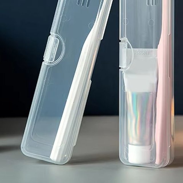 Transparent Toothbrush Box Portable Travel Organizer Case Plastic Toothpaste Holder Storage Container For Oral Hygiene