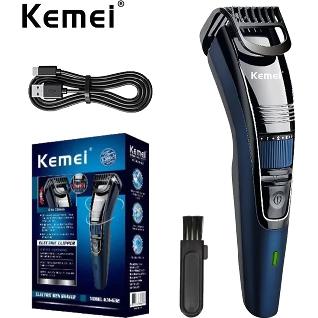 Kemei KM-632 Men Electric Shaver Professional Beard Trimmer for men Hair Trimmer Grooming Electric Shaver Head Cutter Machine