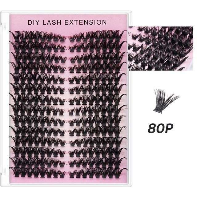 Eyelash Clusters Faux Mink Lashes Eyelash Extension Cat Fluffy Eyelashes Wispy Voluminous Clusters Eyelashes Makeup I7X2