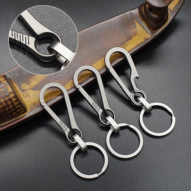 Boucles en titane EDC outil d'extérieur porte-clés en alliage de titane boucle en titane porte-clés accessoires de voiture porte-clés pendentif cadeau pour homme