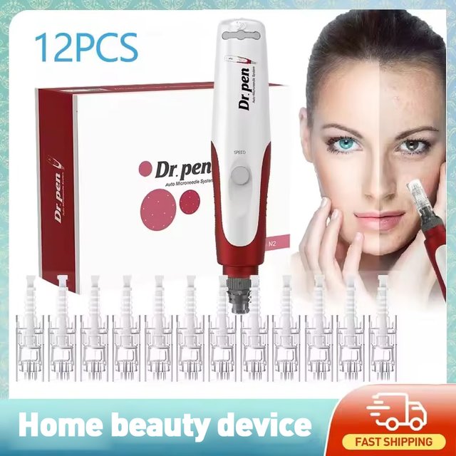 Dr.pen Ultima N2 with 12pcs Cartridge Nano Skin Care Kit 0.25mm Needle Derma Pen Micro Skin Rejuvenation Machine