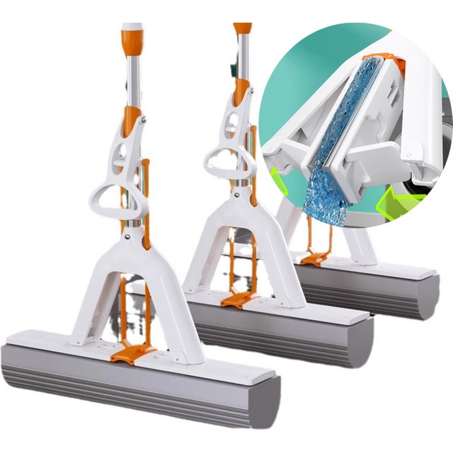 Collodion Mop Or Head Foldable Water Free Hand Washing Squeeze Cotton Replace Home Tiles Wood Household Cleaning Wringer Mopping