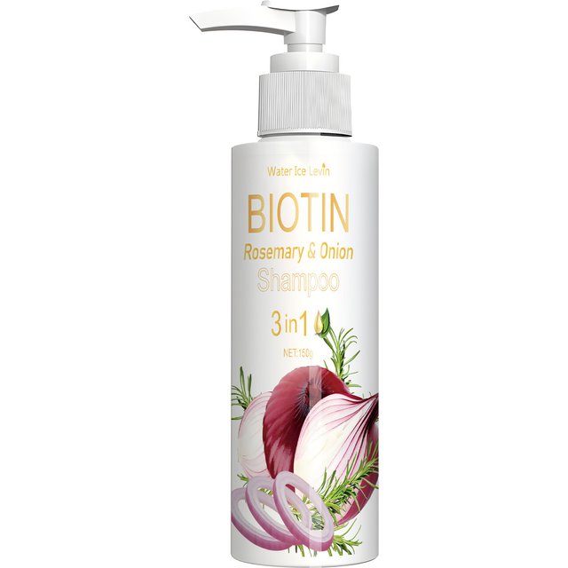 Onion Shampoo Contains Biotin and Rosemary, Suitable for Damaged Hair, Repairs Split Ends, Deep Cleanses and Nourishes Hair Roots, Makes Your Smooth Hair