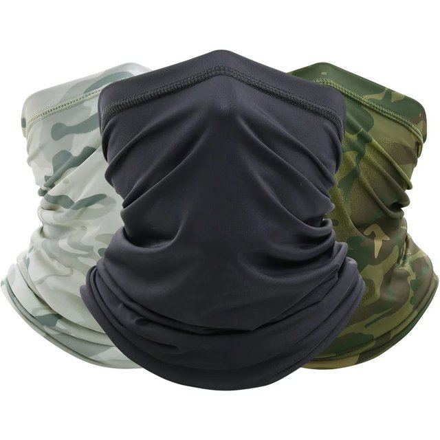 Summer Tactical Bandana Camo Breathable Cycling Hunting Face Mask Running Hiking Skiing Sports Neck Gaiter Scarf Bicycle Men