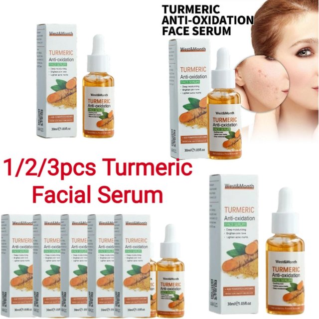 1/2/3pcs Turmeric Face Whitening Serum Turmeric Anti-oxidation Serum Turmeric Dark Spot Corrector Serum Facial Brighten Turmeric