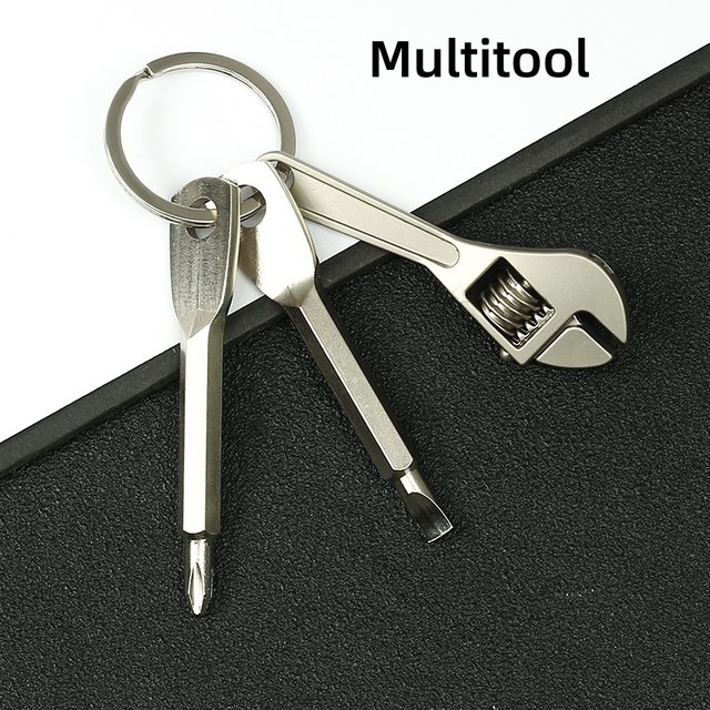 Porte-clés Portable multi-outils, clé en acier inoxydable, tournevis, Mini Kit d'outils, réparation quotidienne, Gadget EDC d'extérieur, accessoire