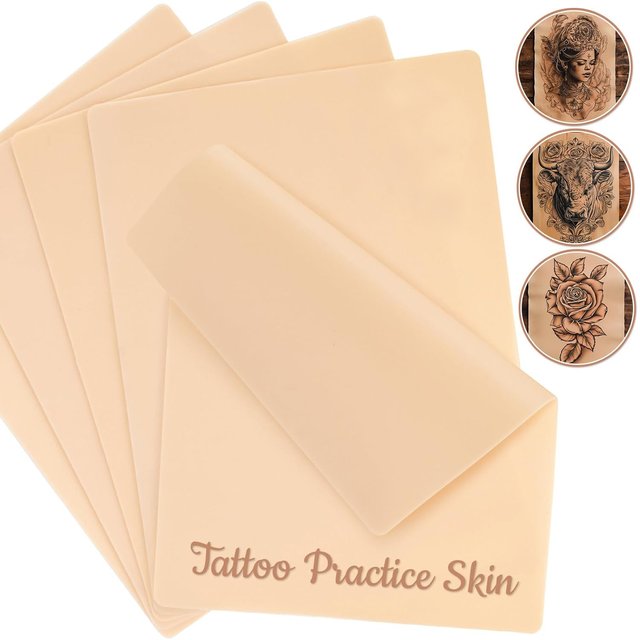 1/3/5/10/15/20Pcs*Blank Tattoo Practice Skin Fake Skin Synthetic Leather For Permanent Makeup Tattoo Beginner Exercise Tool