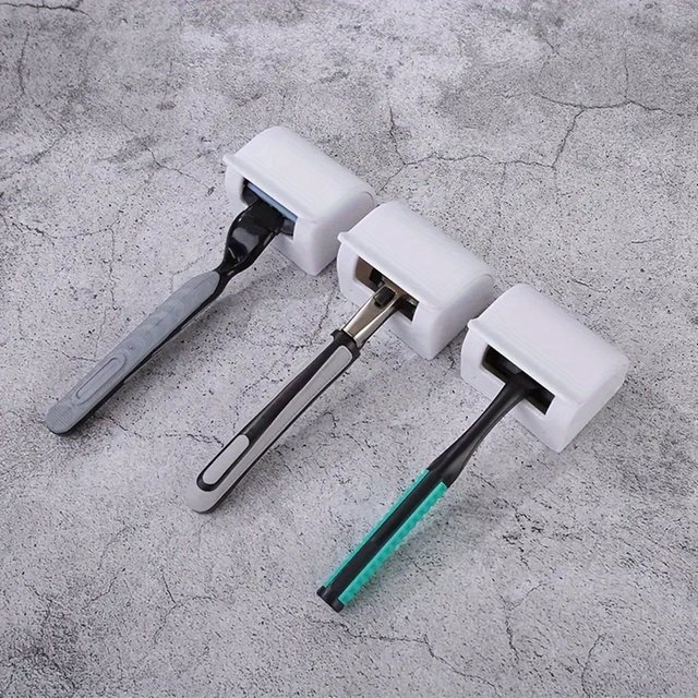 Black/Grey Easy-Install Shower Shaver and Electric Toothbrush Holder - Space-Saving Bathroom Organizer, Fragrance-Free Personal
