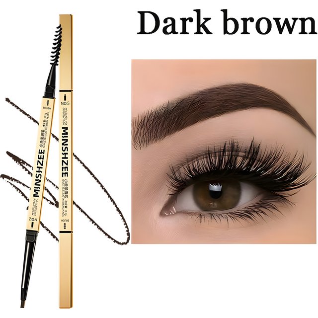 Waterproof Matte Eyebrow Pen Makeup Double Head Lasting Brown Non-Smudged Eye Brow Pencil Tint with Brush Cosmetics