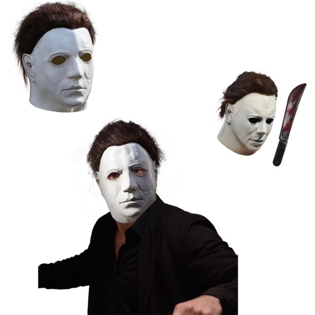 Masque Michael Myers pour Halloween, Cosplay, tueur sanglant, démon, casque en Latex, accessoires de fête de carnaval, mascarade, 1978
