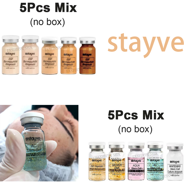 5vials 8ml Stayve BB Cream Glow Liquid Foundation Hyaluronic Acid Serum Essence Skin Care Face Moisturise Makeup Cosmetic