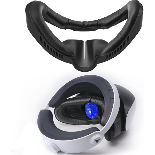 Compatible avec le remplacement du support facial PlayStation VR2 ; Coussin de protection faciale en cuir PU VR pour PSVR2