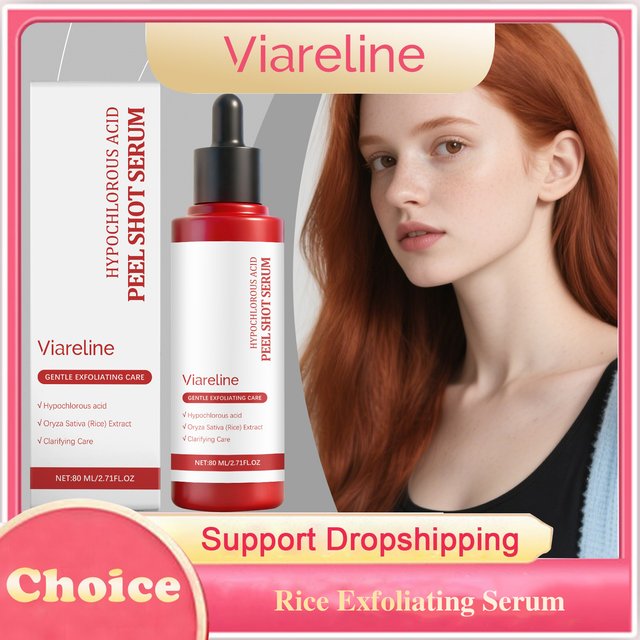 Rice Exfoliating Serum Moisturizing Brightening Cleansing Pores Dead Skin Remover Oil Control Smoothing Facial Peeling Essence