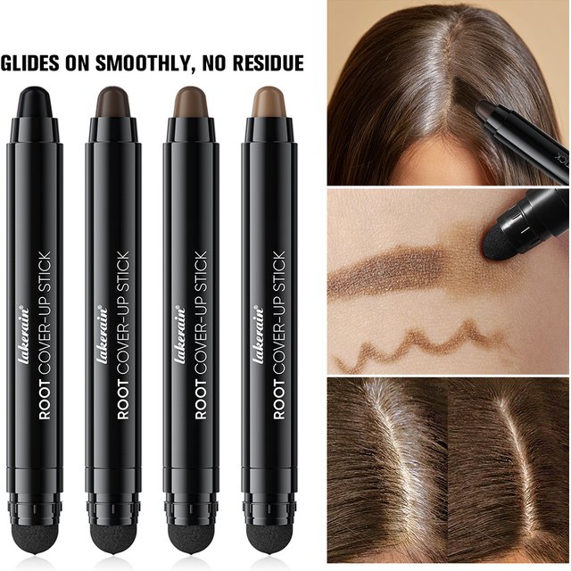 Hair Line Stick Pen Waterproof Hair Dye Pen & Brush Instantly Cover Grey White Hair Natural Hair Filling Hairline Shadow Makeup