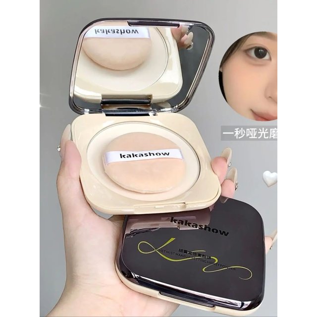 kakashow Setting Powder Oil Control Makeup Setting Brightening Skin Tone Setting Powder With Mirror Compact Portable Makeup