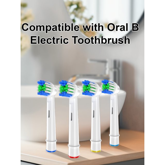 4-8-12-20pk Replacement Brush Heads Compatible with Oral B Electric Toothbrush, Professional Toothbrush Head for Pro 1000 7000