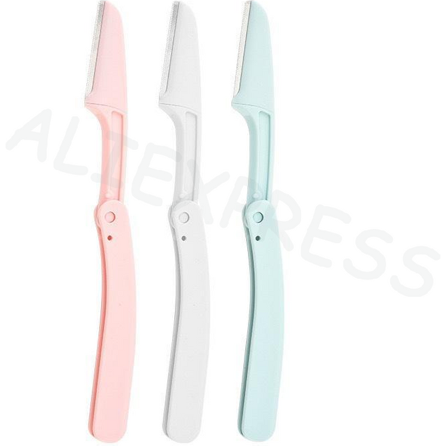3PcS Safe Folding Ladies Face Shaver Eyebrow Trimmer Blade Anti-Scratch Razor Makeup Tools Eyebrow Trimmer Face Razor