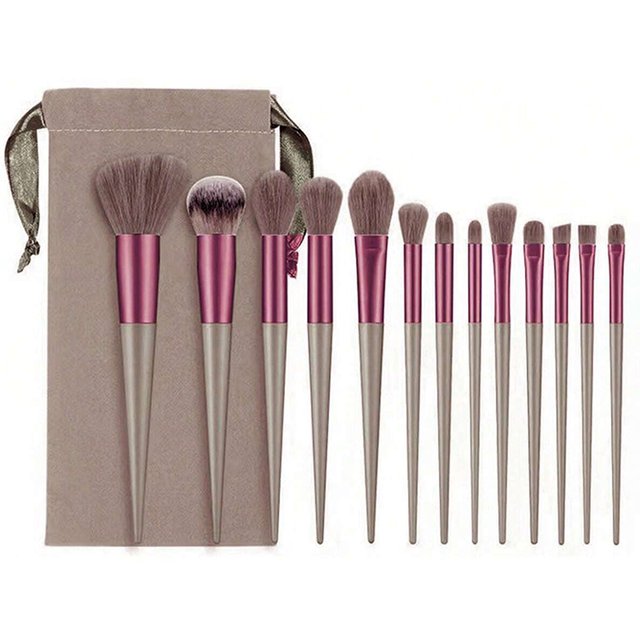13 pièces ensemble de pinceaux de maquillage ombre à paupières fond de teint femmes brosse cosmétique fard à paupières Blush beauté doux maquillage outils sac