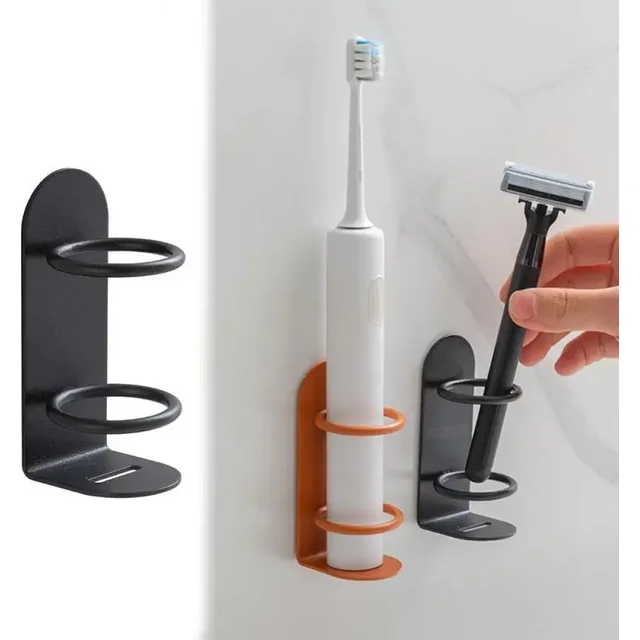 Wall-Mounted Electric Toothbrush Holder Holder Punch-Free Razor Holder Storage Shelf Toothbrush Organizer Bathroom Accessories