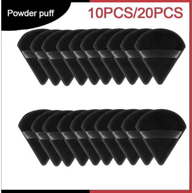 New 10/20Pcs Triangle Velvet Powder Sponge Cosmetics Flours Mini Face Makeup Washable Light Weight Makeup Tool FP03