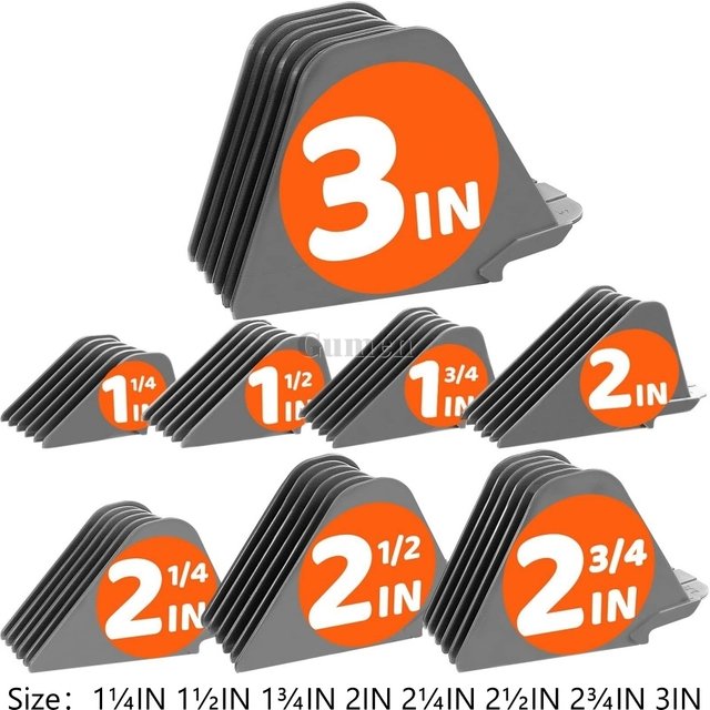 8pcs Hair Clipper Guide Combs Fit Most Size Wahl Clippers Limit Comb With Cutting Lengths From 1.25-3 Inch Attachments For Wahl