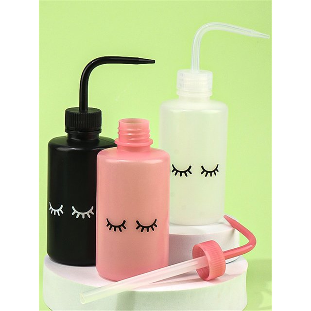 250ml Lash Logo Falsh Eyelash Cleaning Bottle Curved Spout Cleaner Watering Can Eyebrow Remover Washing Bottle Makeup Tools