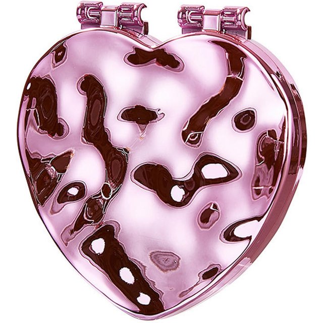 Mini Heart-Shaped Folding Makeup Mirror Mini Pocket Portable Travel Mirror with Magnetic Closure Double-Sided Cosmetics Mirrors