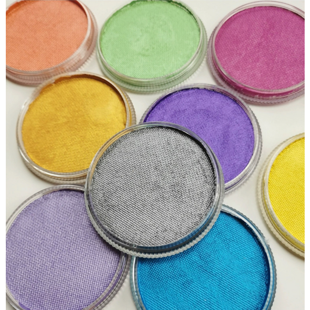Cosmetic Grade Metallic Pearly Color Water Based Face Paint Easy on Body Paint Makeup Shiny Water Activated Eyeliner