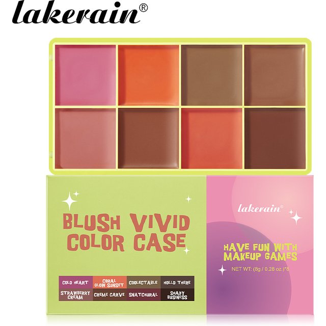 8 Colors Blush Highlight Contour Palette Expand Color Cream Blush Multi-use Makeup Tray