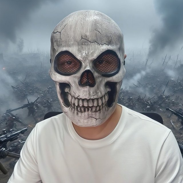1PC Halloween Skeleton Pumpkin Mask, Scary Cosplay Face Mask for Party