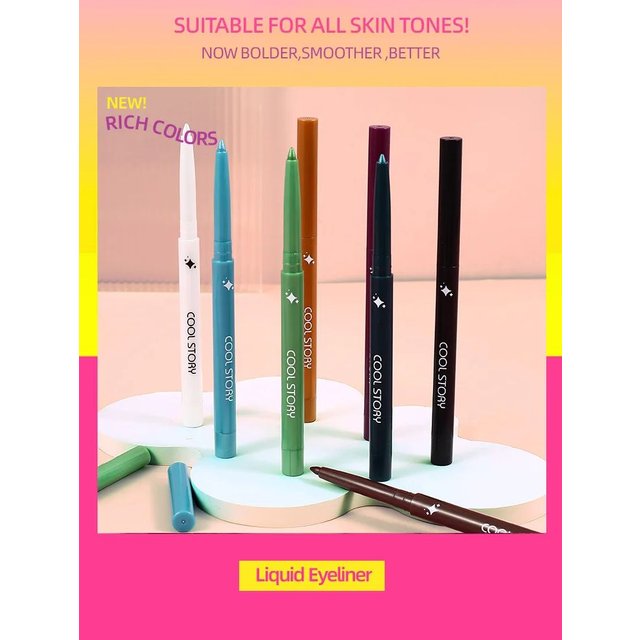12-color Rainbow Matte waterproof Eyeliner set,professional ultra Long lasting Cream Gel Eyeliner set,Gift Cosmetics for women