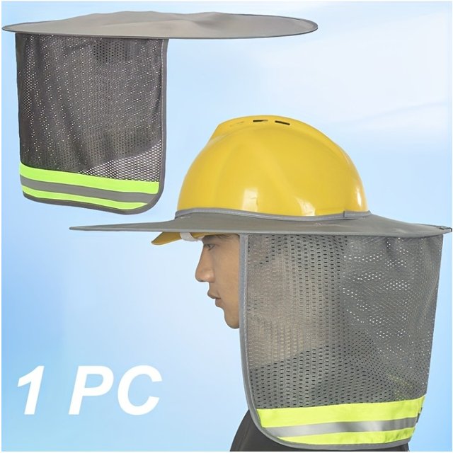 UV Curtain Reflective Neck Protector Sunscreen Construction Site Construction Engineering Labour Safety Helmet Sunshade Cover