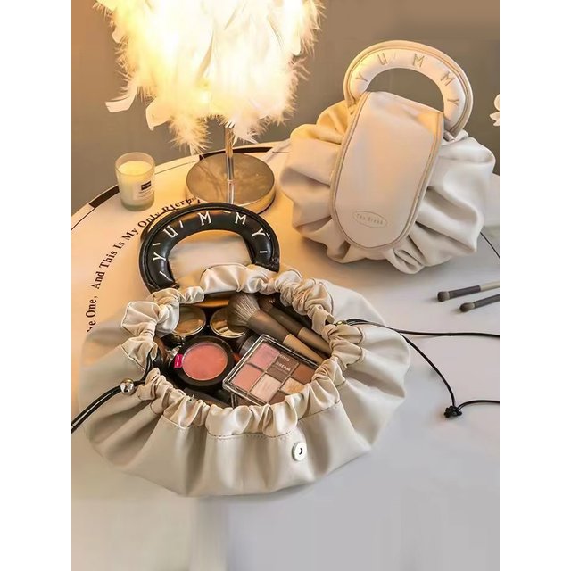 Women Drawstring Cosmetic Bag Travel Storage Makeup Bags Portable Waterproof Toiletry Beauty Case Organizer Female Make Up Pouch