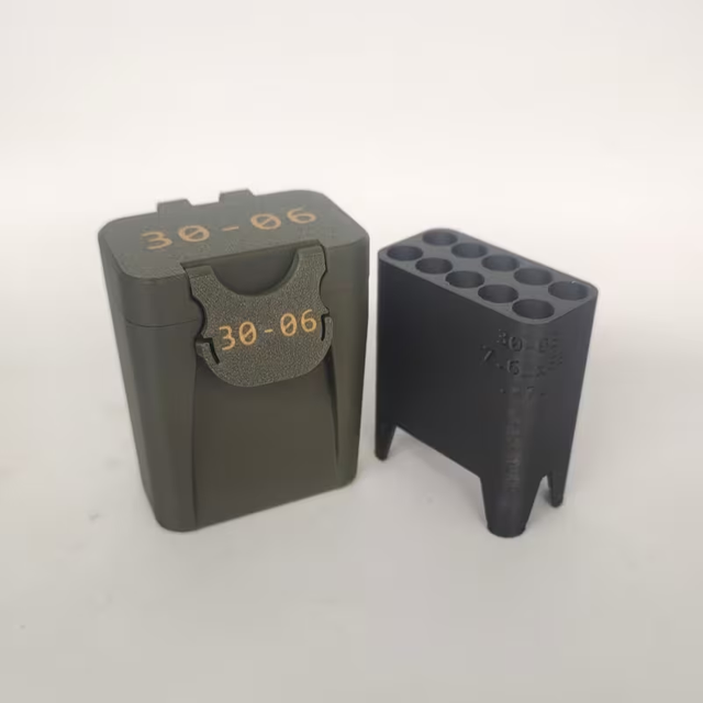 Pocket.30-06 Ammo Box, 10-Round Snap-Closure Case with Removable Liner, Lightweight EDC & Range Organizer