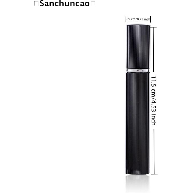〔San〕Perfume Bottle 12ml Aluminum Square Tube Perfume Dispenser Bottles Ultra-fine Spray Portable Cosmetics Travel Container