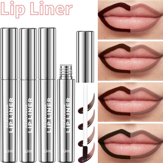 4 Colors Peel Off Lip Liner Waterproof Transfer-proof Lipstic Tattoo Waterproof Long Lasting Matte Velvet Lip Tint Sexy Red Cont