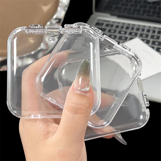 1/2/3pcs Makeup Powder Puff Organizer Box Clear Acrylic Makeup Sponge Protective Container Dust-Proof Transparent Puff Holder