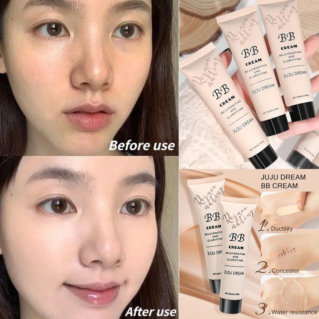 Long lasting makeup BB cream with moisturizing oil control waterproof coverage and concealer perfect for dry skin