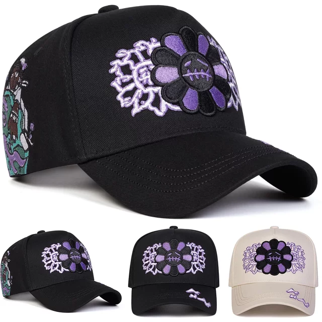 Unisex Sunflower Embroidery Baseball Caps Spring Autumn Outdoor Adjustable Casual Hats Sunscreen Hat Sports Cap