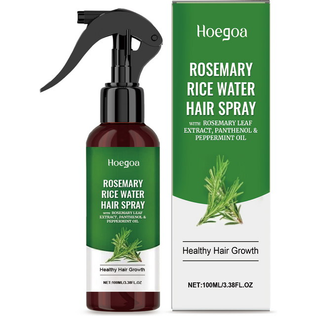 Rosemary Rice Water Hair Growth Spray – Korean Scalp Nourishing & Hydrating Treatment for Thinning Dry Frizzy Hair Care 100ml