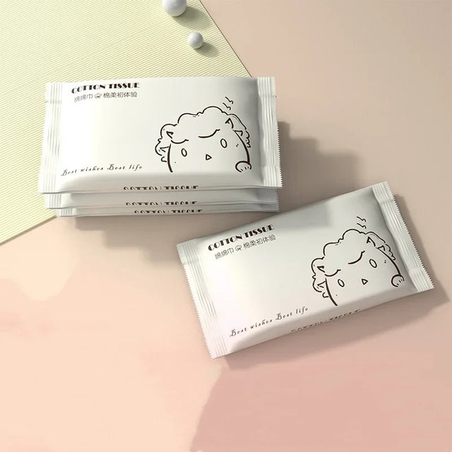 20 pièces/sac, serviettes faciales jetables, douces, en papier individuel, lingettes nettoyantes pour le visage, lingettes humides et sèches pour le maquillage, serviettes carrées de beauté