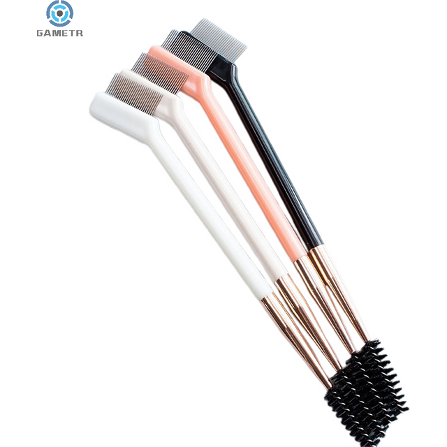 1PC Double Headed Eyebrow Brush Steel Needle Eyelash Comb Contouring Eye Brow Eyeliner Makeup Brushes Eyes Cosmetic Brushes