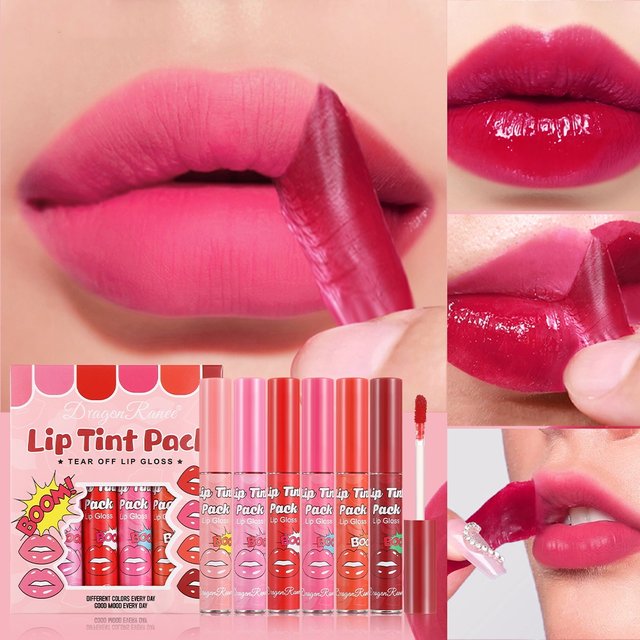 Déchirure pull Lip Gloss Lipstick hydratant et hydratant Lip nectar Lipstick Membrane déchirure pull