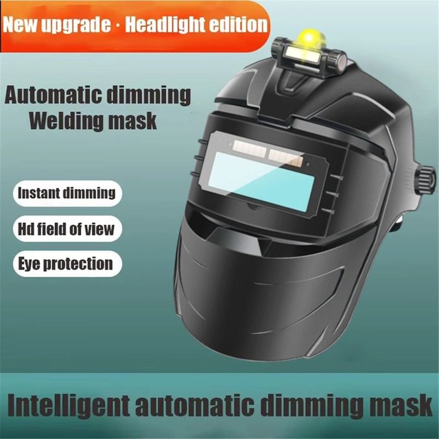 Masque facial de soudage à obscurcissement automatique, réglage automatique de la lumière Variable, casque de soudage Durable résistant aux hautes températures, couleur vraie
