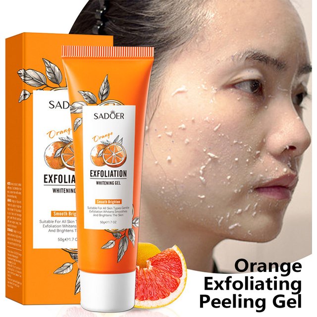 Orange Exfoliating Peeling Gel Facial Scrub Moisturizing Nourish Repair Scrubs Blackhead Removal Face Cleanser Korean Cosmetics