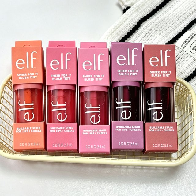 Elf Lip and Cheek Liquid Powder Blusher Cream Long Lasting Quick-drying Non-sticky Natural Facial Makeup Cosmetics Soft Texture